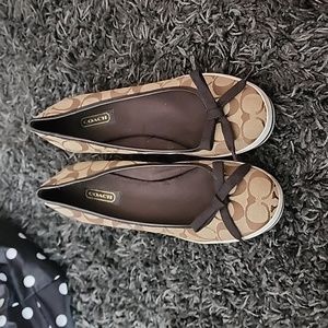 Coach Womens Signature C Brown - Diaz - Platform Sporty Ballet Shoe - Size 9